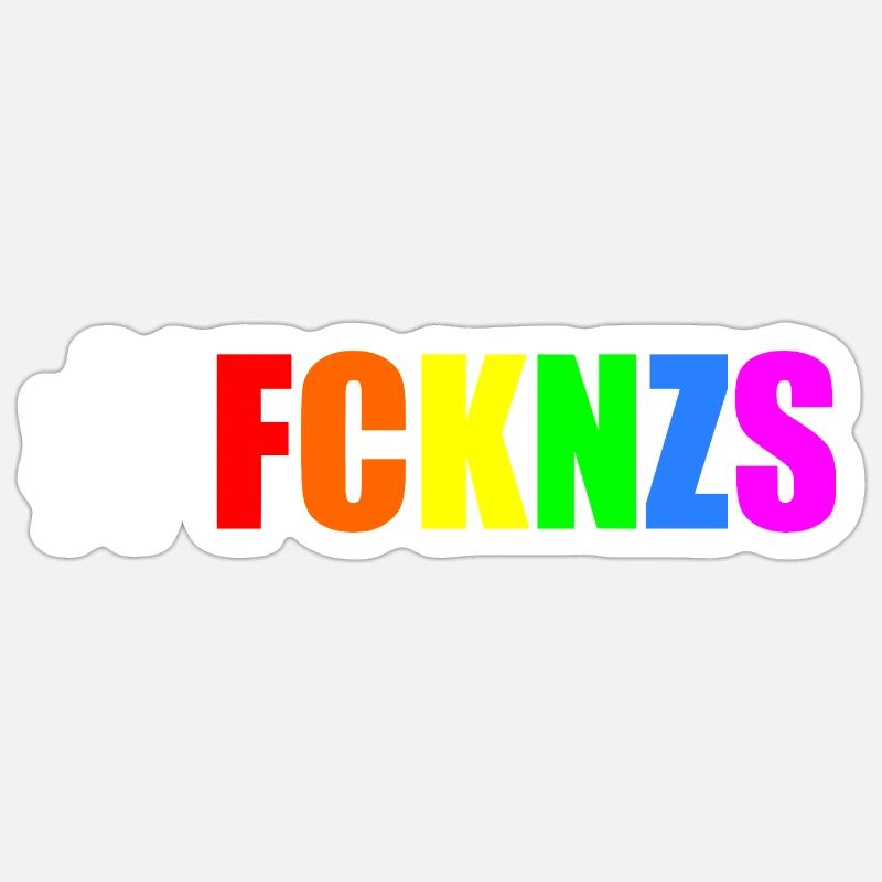 Fck nzs - Sticker Größe S (10 x 10 cm) - Mattweiß