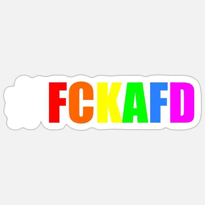 Fck afd - Sticker Größe S (10 x 10 cm) - Mattweiß