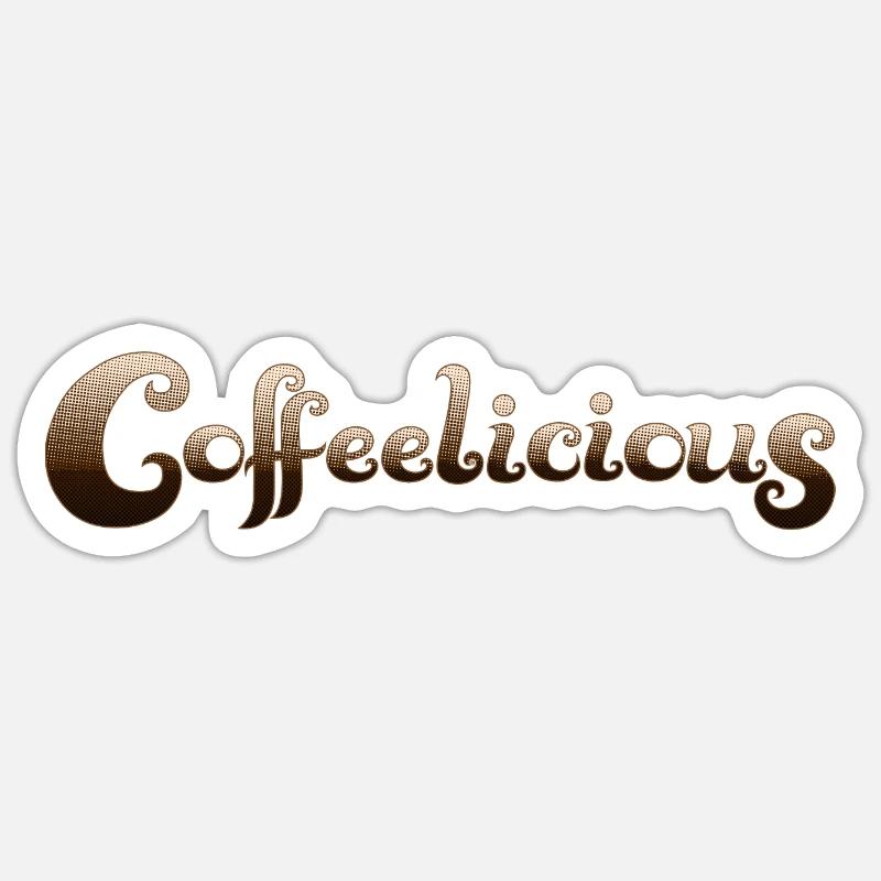 Coffeelicious - Sticker size S (10 x 10 cm) - white matte