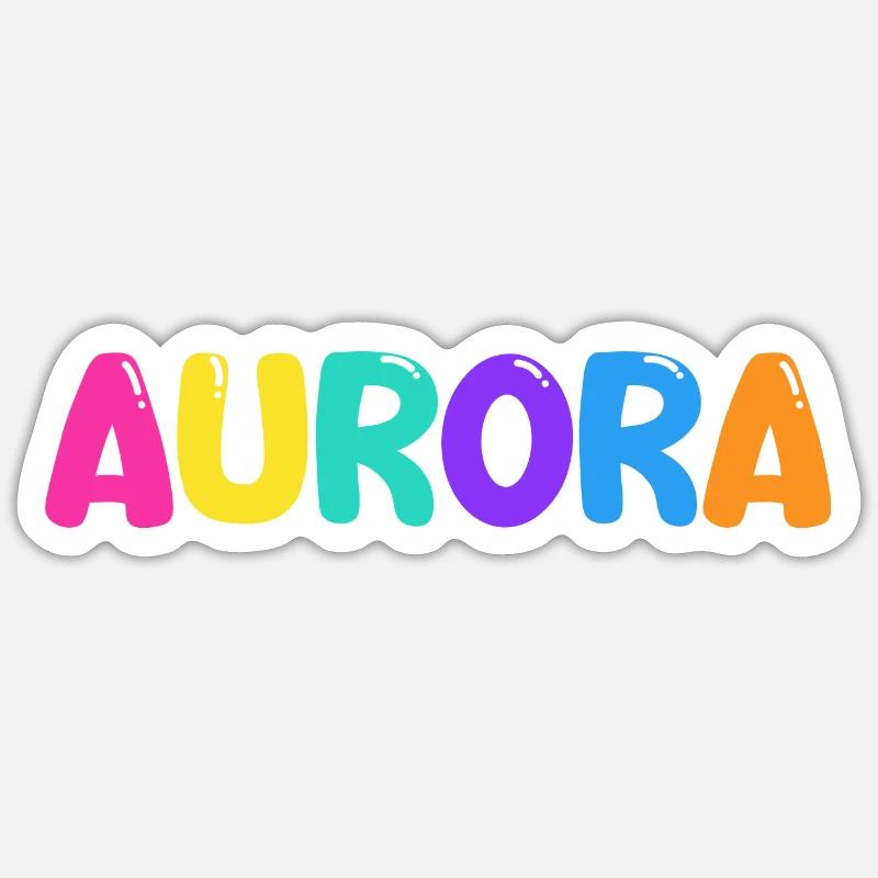 Name - Aurora Sticker size S (10 x 10 cm)