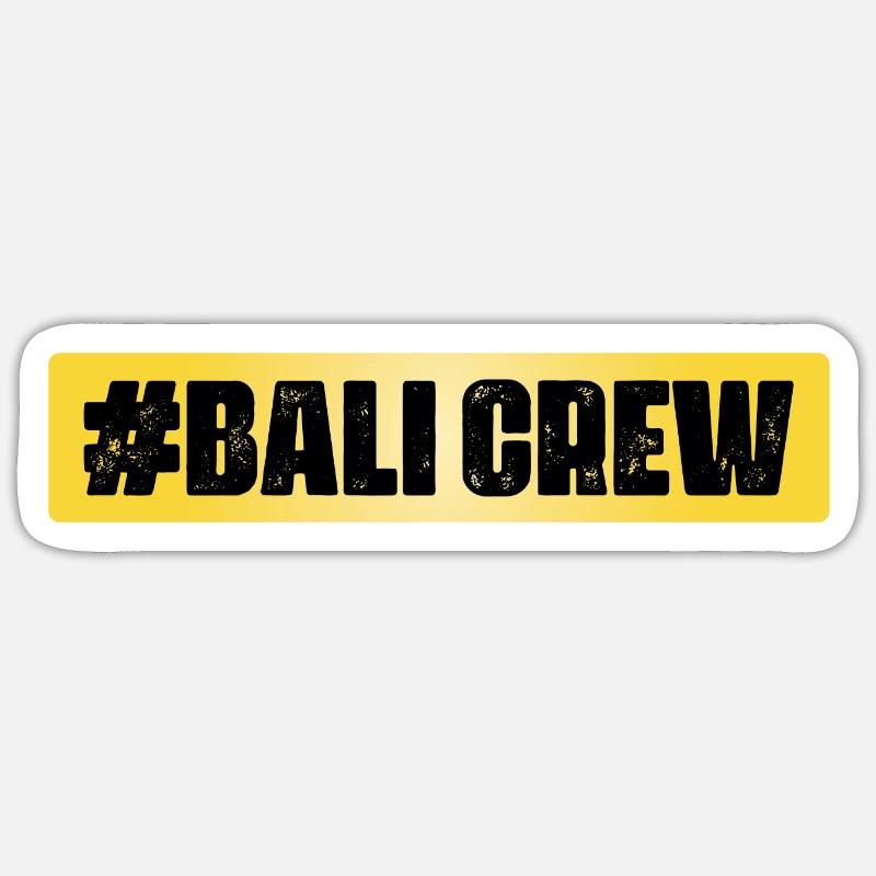 Équipage de Bali - Sticker taille S (10 x 10 cm) - blanc mat