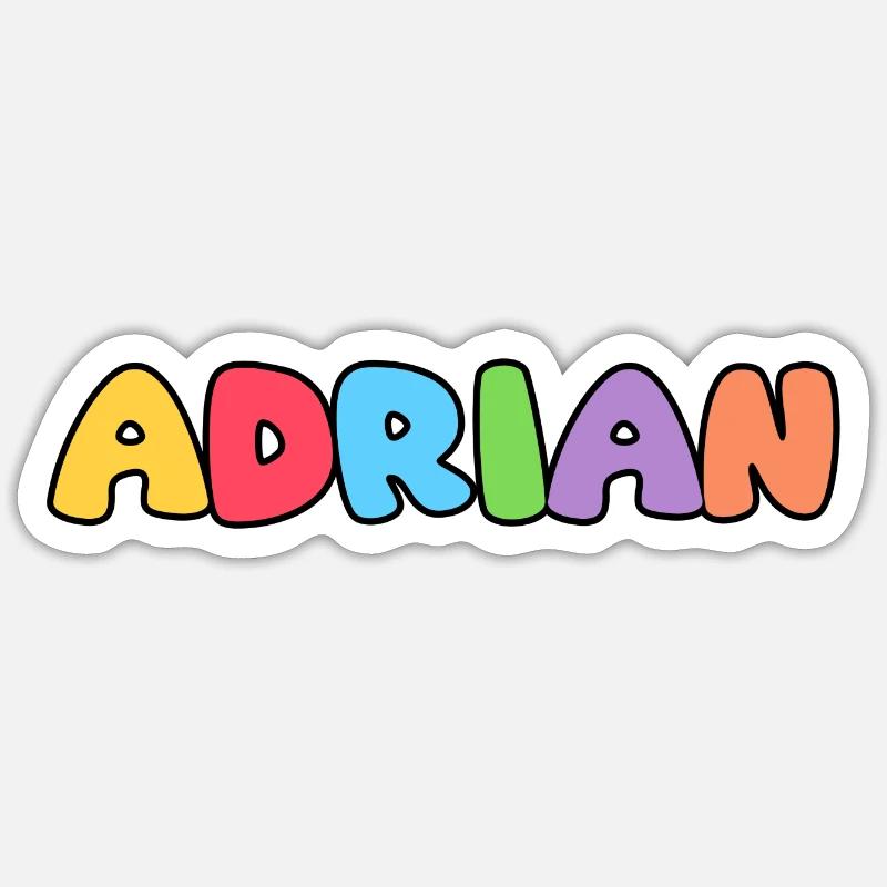 Name - Adrian Sticker size S (10 x 10 cm)