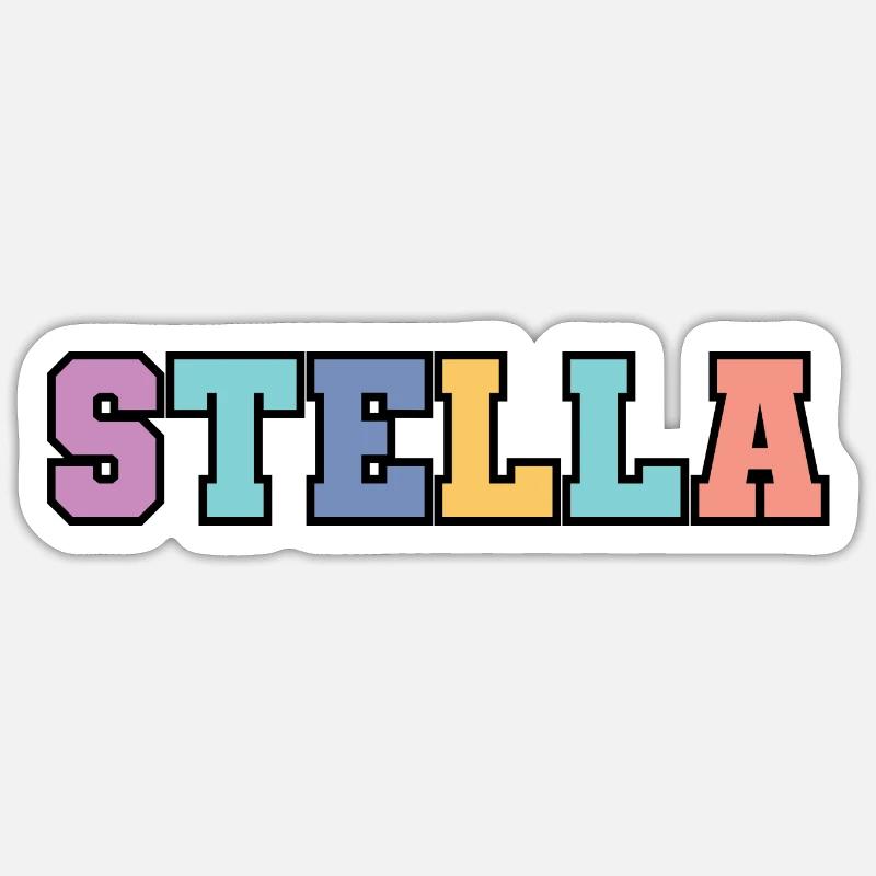 Name - Stella - Sticker size S (10 x 10 cm) - white matte