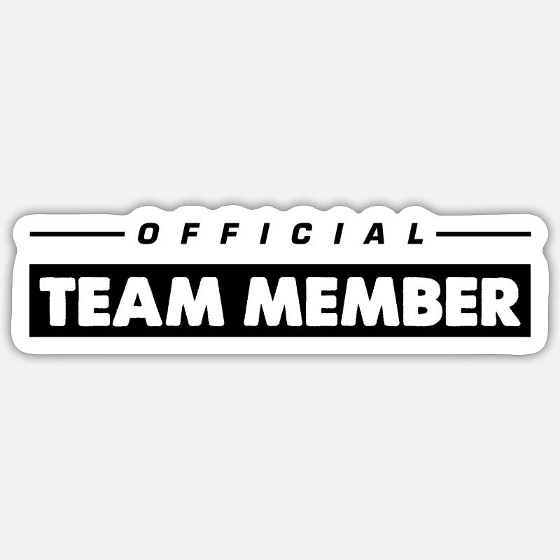 Team Member - Sticker size S (10 x 10 cm) - white matte