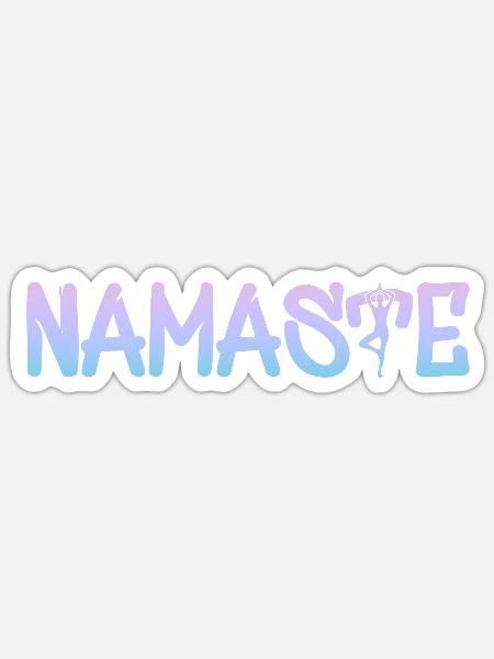 Yoga Om Namaste Chakra - Sticker Größe S (10 x 10 cm) - Mattweiß