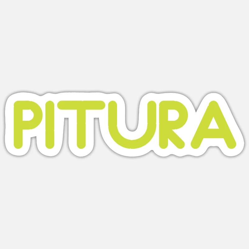 Pitura - Sticker taille S (10 x 10 cm) - blanc mat
