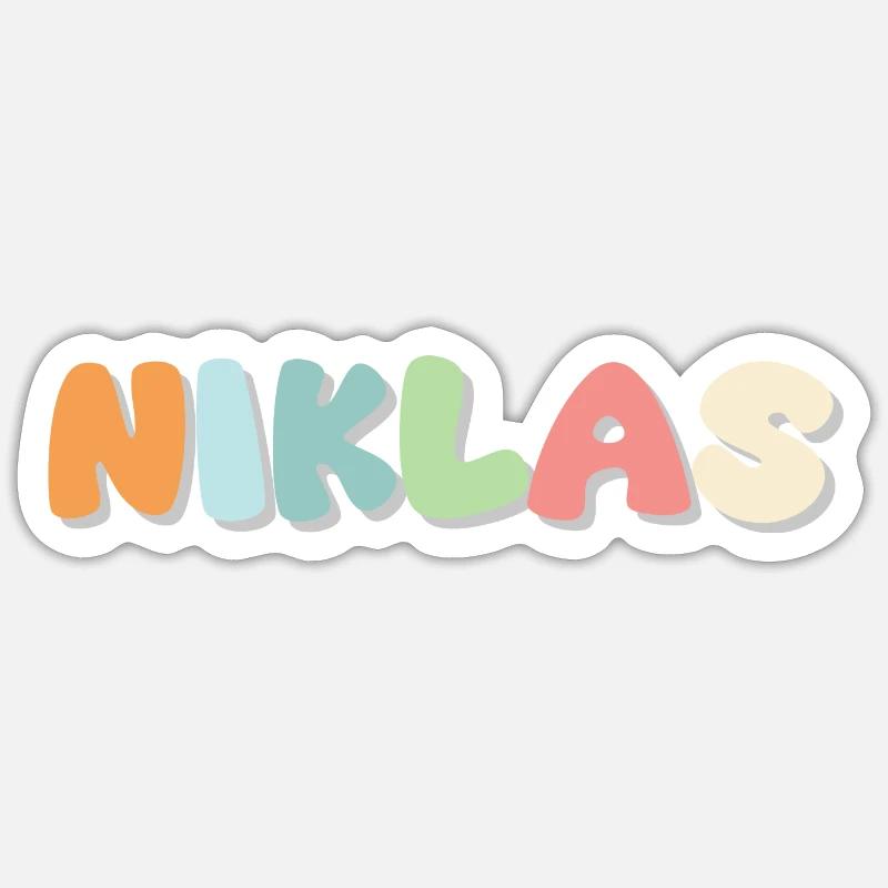 Nom - Niklas Sticker taille S (10 x 10 cm)
