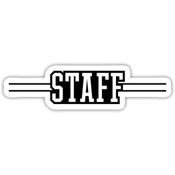 Staff Member - Sticker size S (10 x 10 cm) - white matte - Front