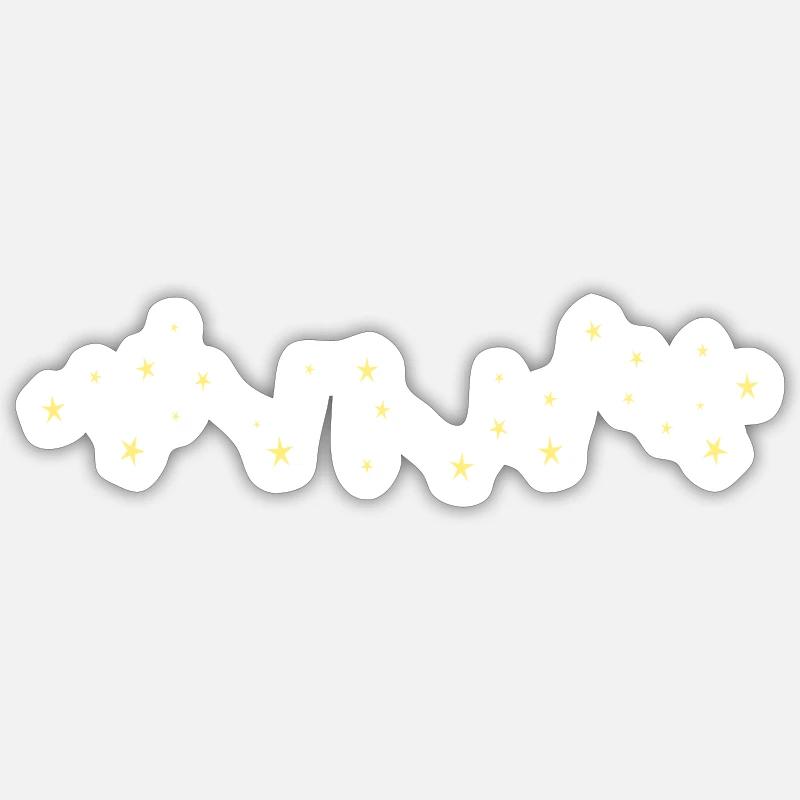 Étoile étoile - Sticker taille S (10 x 10 cm) - blanc mat