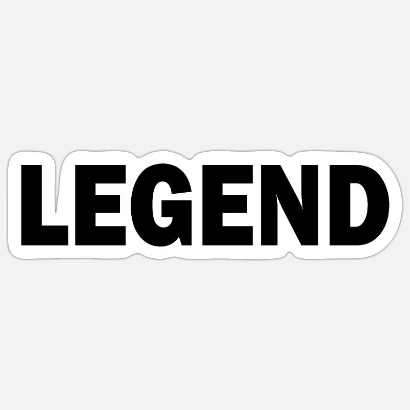 Legend - Sticker taille S (10 x 10 cm) - blanc mat
