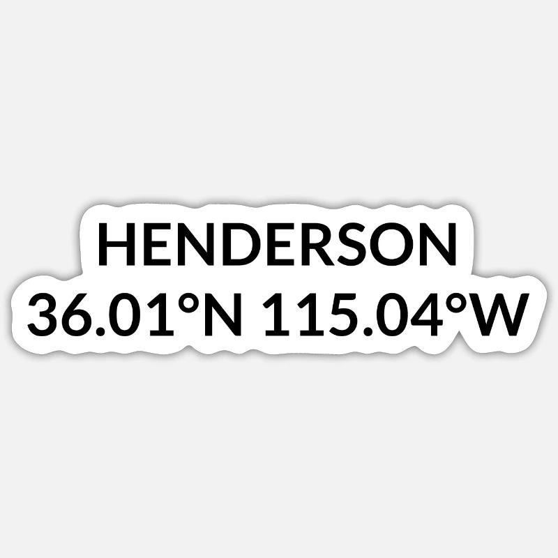 Henderson, Nevada, États-Unis Coordonnées - Sticker taille S (10 x 10 cm) - blanc mat