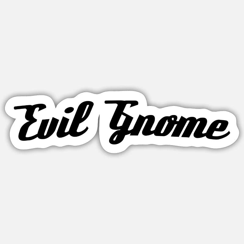 Evil gnome - Sticker size S (10 x 10 cm) - white matte