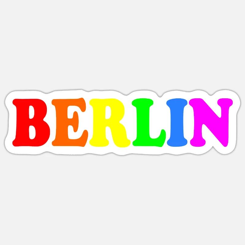 Berlin - Sticker taille S (10 x 10 cm) - blanc mat