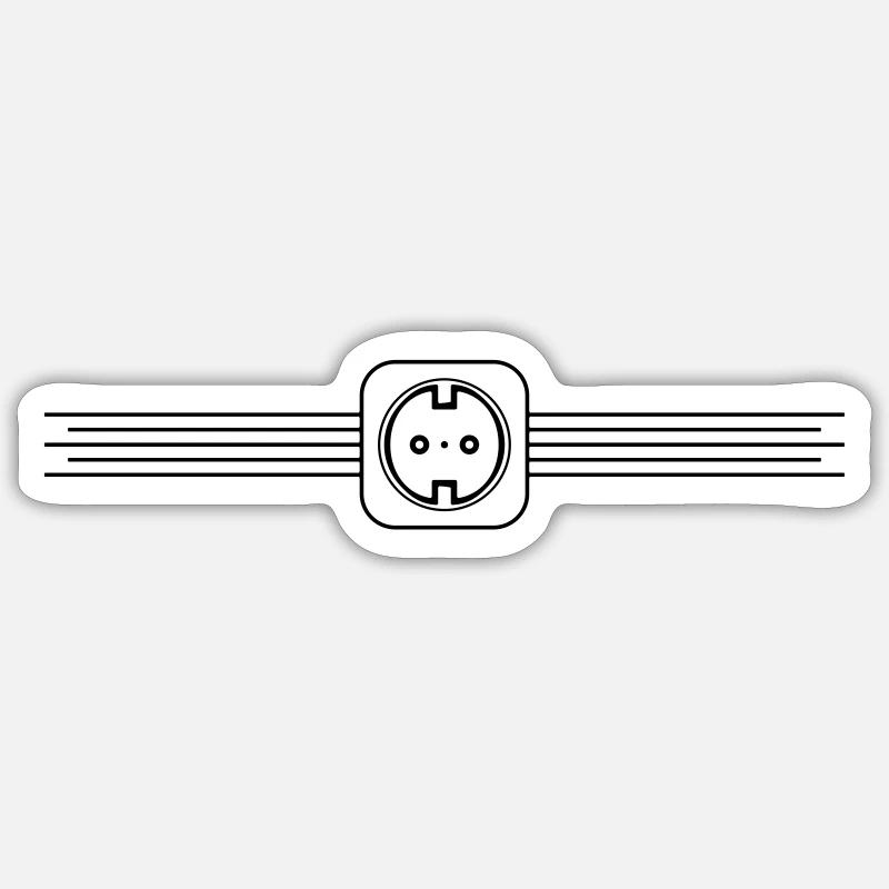 Socket Element Symbol - Sticker size S (10 x 10 cm) - white matte