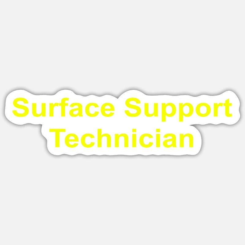 Surface Support Technician - Sticker Größe S (10 x 10 cm) - Mattweiß