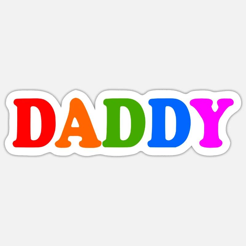 Daddy - Sticker Größe S (10 x 10 cm) - Mattweiß