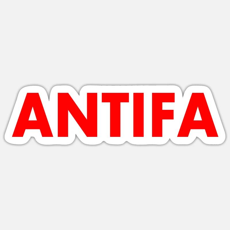 Antifa - Sticker Größe S (10 x 10 cm) - Mattweiß