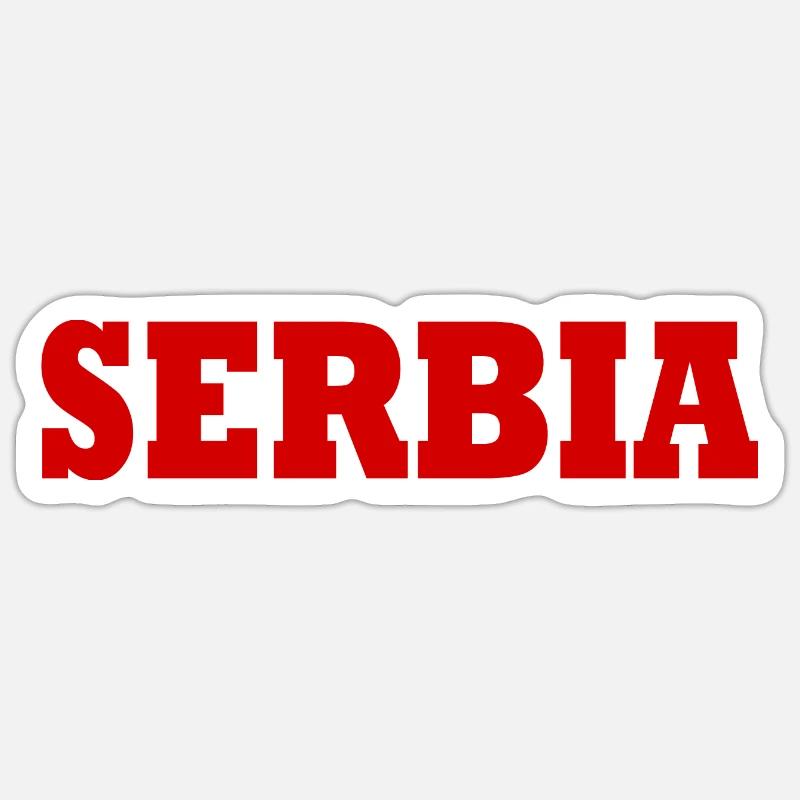 Serbien Sticker Größe S (10 x 10 cm)