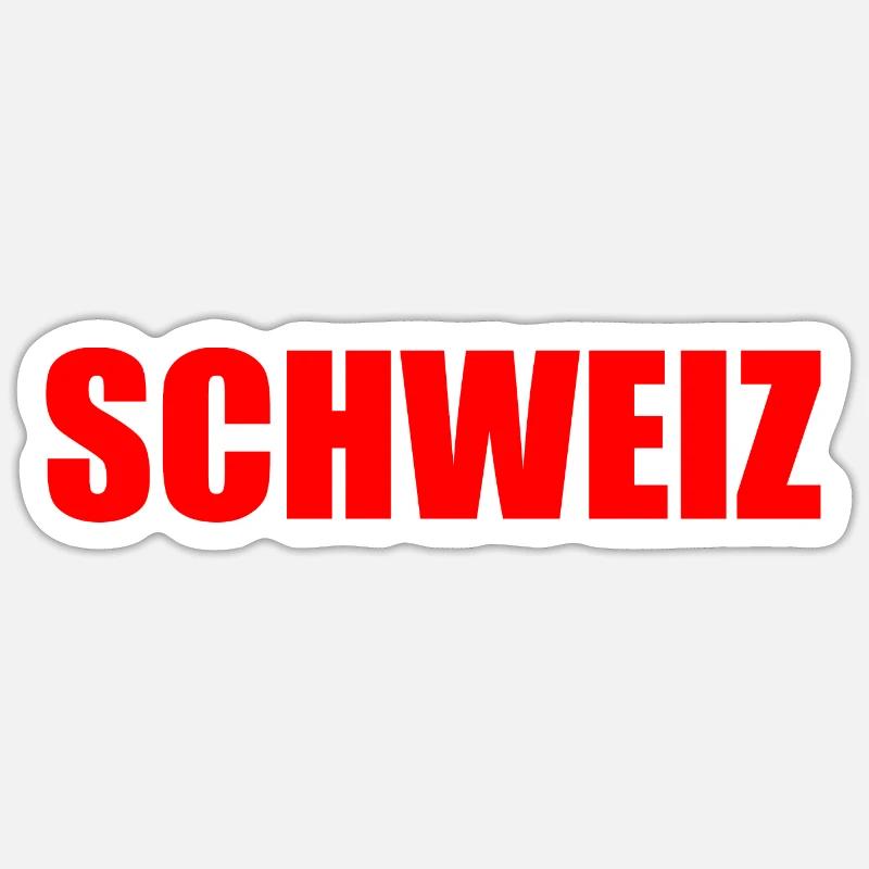 Suisse - Sticker taille S (10 x 10 cm) - blanc mat