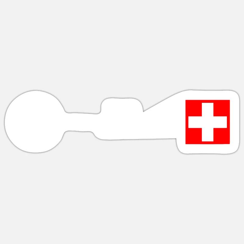 Schweiz - Sticker Größe S (10 x 10 cm) - Mattweiß