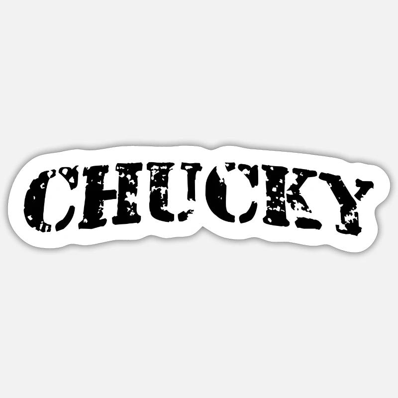 Chucky - Sticker Größe S (10 x 10 cm) - Mattweiß