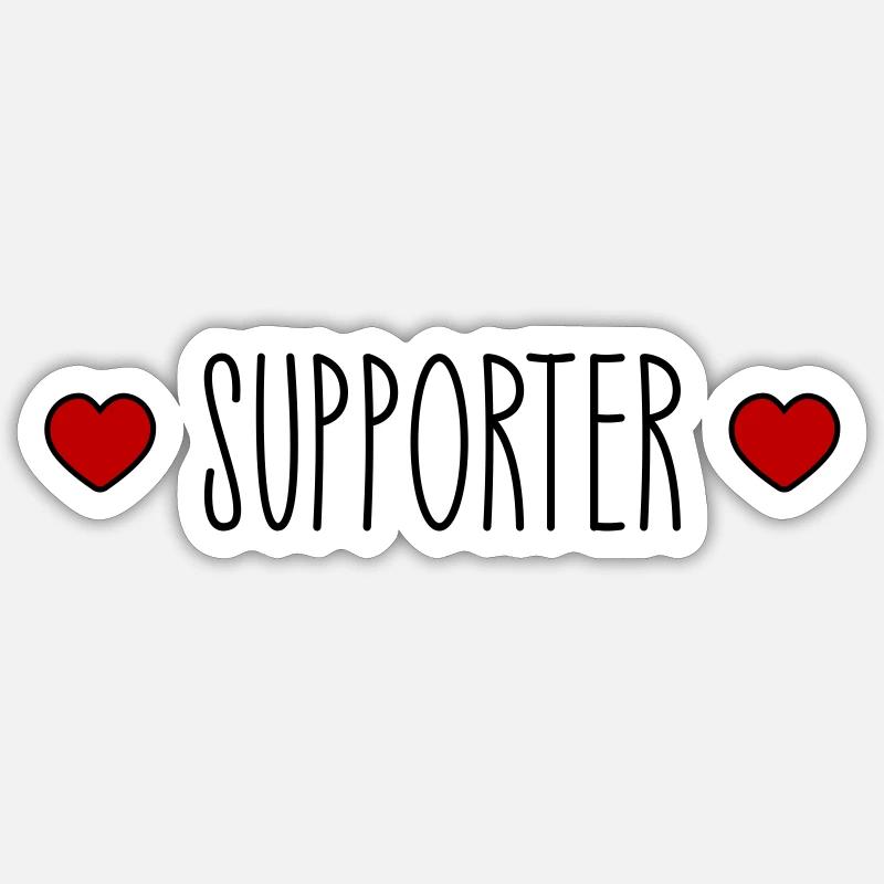 Supporter Herz Sticker Größe S (10 x 10 cm)