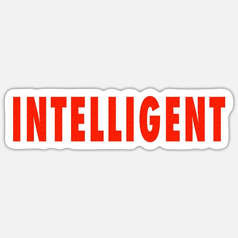 intelligent - Sticker size S (10 x 10 cm) - white matte