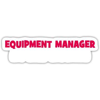 Equipment Manager - Sticker Größe S (10 x 10 cm) - Mattweiß - Vorne