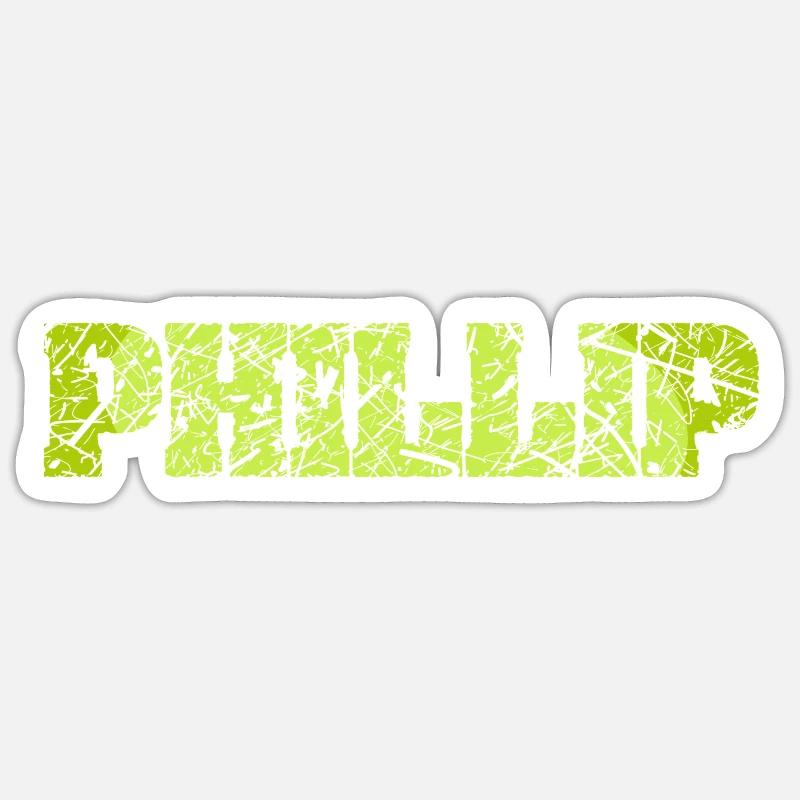 Nom Phillip Sticker taille S (10 x 10 cm)