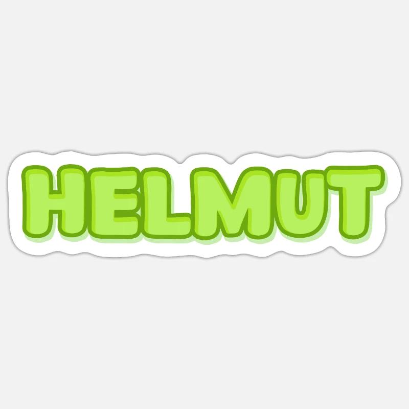 Helmut as Helmut - Sticker size S (10 x 10 cm) - white matte