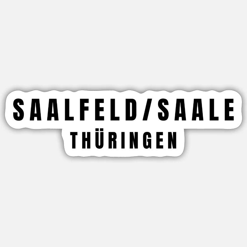 Saalfeld/Saale Thüringen - Sticker Größe S (10 x 10 cm) - Mattweiß