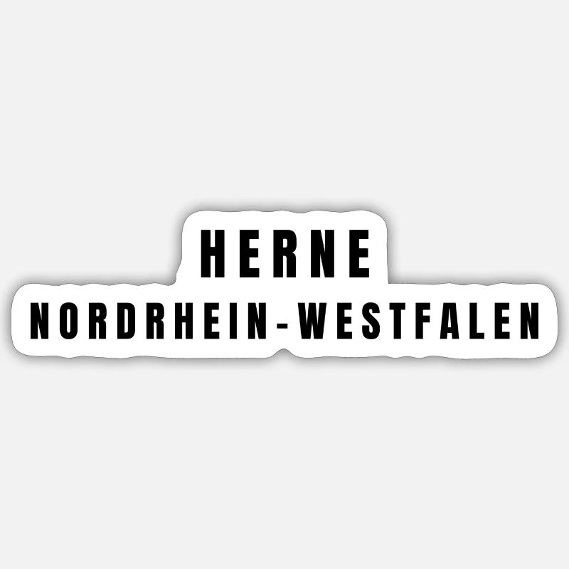 Herne, Rhénanie-du-Nord-Westphalie - Sticker taille S (10 x 10 cm) - blanc mat