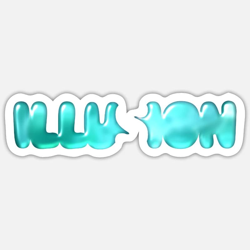 ILLUSION - Sticker Größe S (10 x 10 cm) - Mattweiß