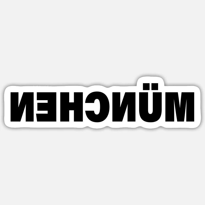 MÜNCHEN - Sticker Größe S (10 x 10 cm) - Mattweiß
