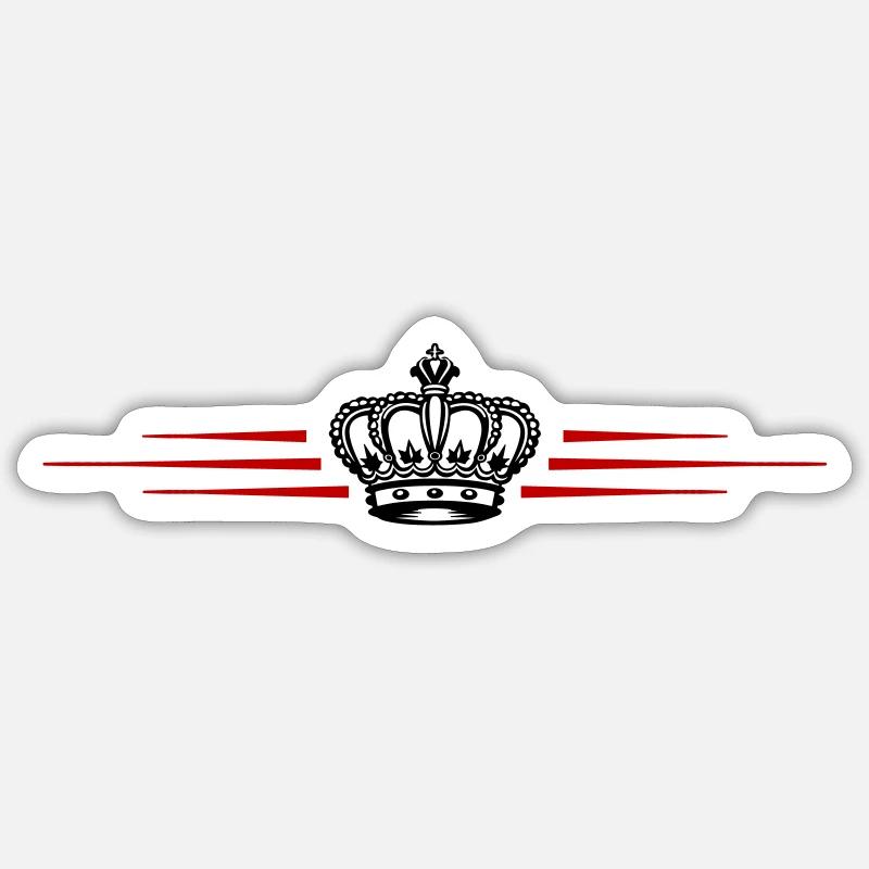 Crown Line Element - Sticker size S (10 x 10 cm) - white matte