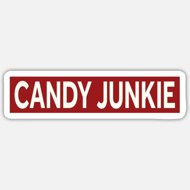 CANDY JUNKIE - Sticker size S (10 x 10 cm) - white matte