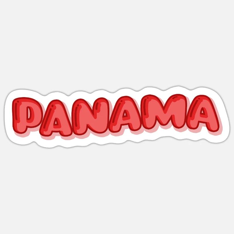 Le Panama comme vacances - Sticker taille S (10 x 10 cm) - blanc mat