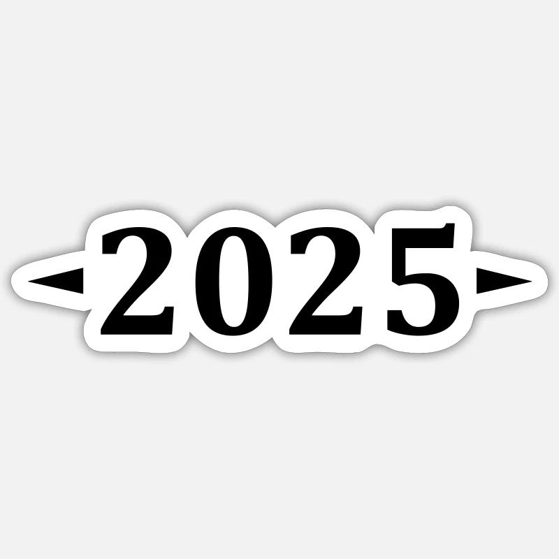 2025 - Sticker Größe S (10 x 10 cm) - Mattweiß