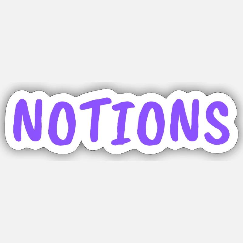 NOTIONS - Sticker size S (10 x 10 cm) - white matte