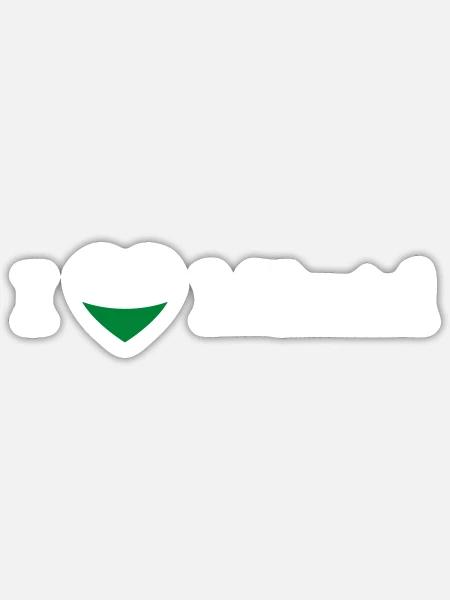 Steiermark Herz Mürztal weiß - Sticker Größe S (10 x 10 cm) - Mattweiß