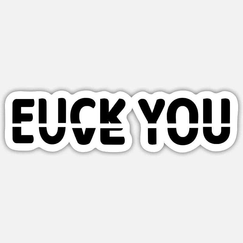 Ob ich dich liebe oder nicht # - Sticker Größe S (10 x 10 cm) - Mattweiß