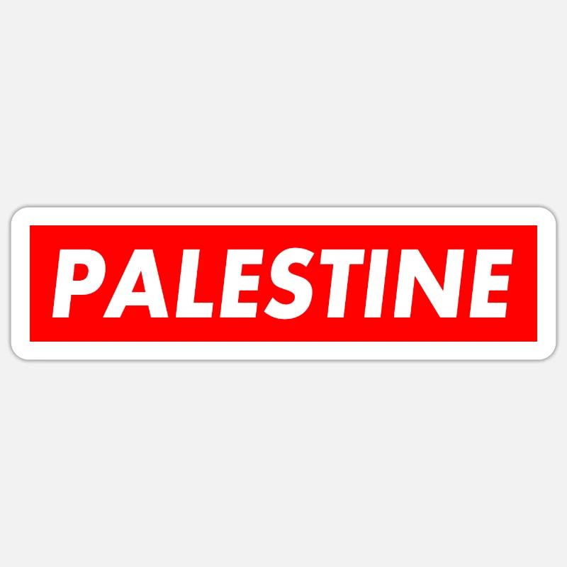 Palestine - Sticker taille S (10 x 10 cm) - blanc mat