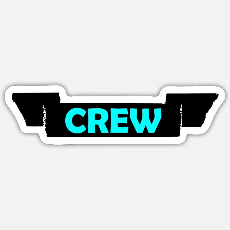 Crew - Sticker Größe S (10 x 10 cm) - Mattweiß