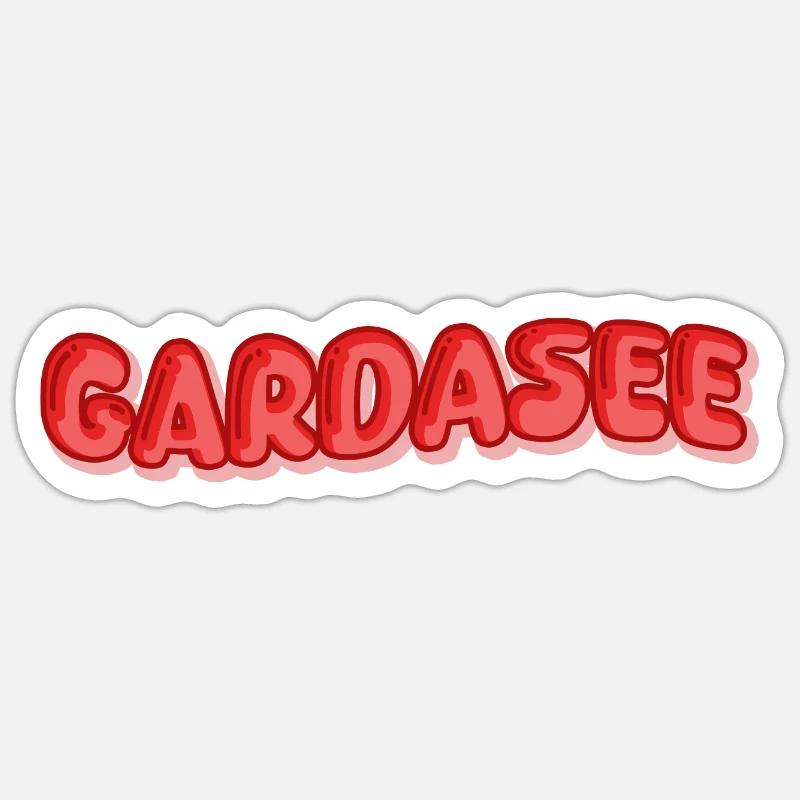 Vacances Lac de Garde - Sticker taille S (10 x 10 cm) - blanc mat