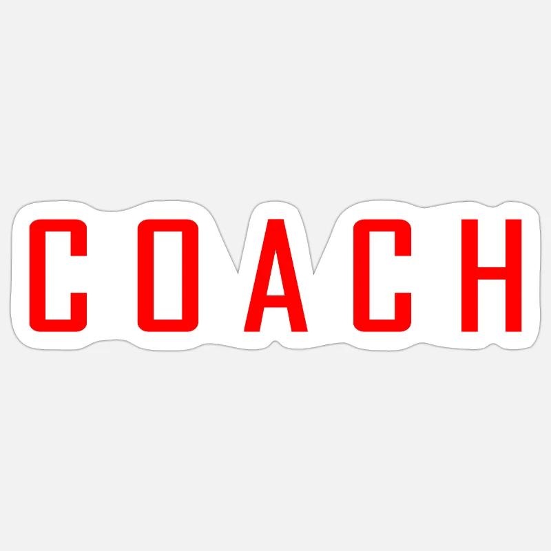 COACH - Sticker taille S (10 x 10 cm) - blanc mat