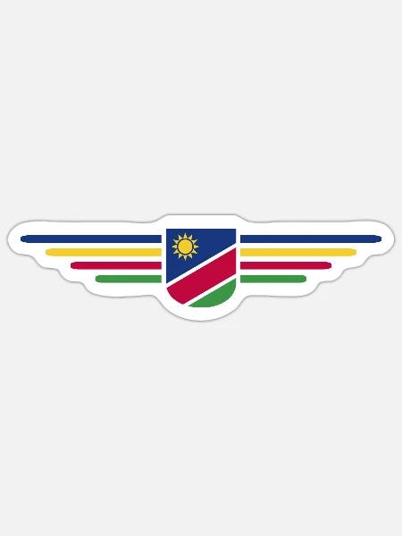 Namibia T-Shirt für Fans und Reisende - Sticker Größe S (10 x 10 cm) - Mattweiß