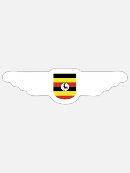 Uganda T-Shirt für Entdecker - Sticker Größe S (10 x 10 cm) - Mattweiß