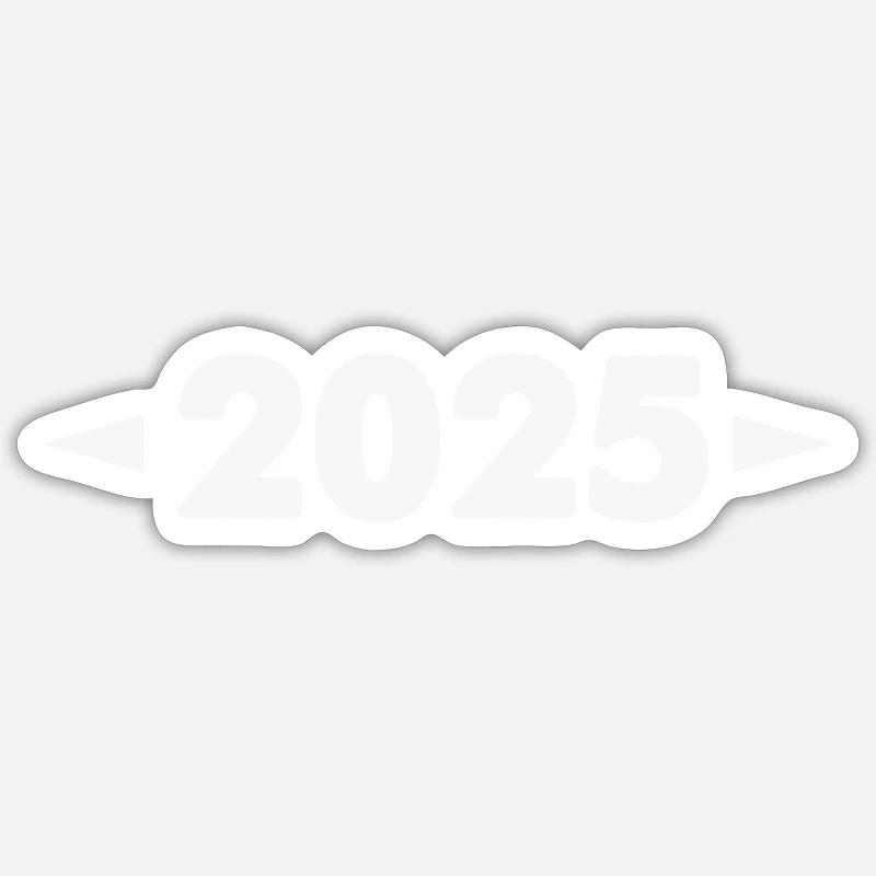 2025 - Sticker Größe S (10 x 10 cm) - Mattweiß