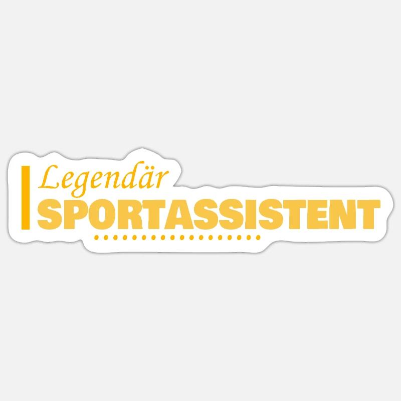 Sportassistent - Sticker Größe S (10 x 10 cm) - Mattweiß