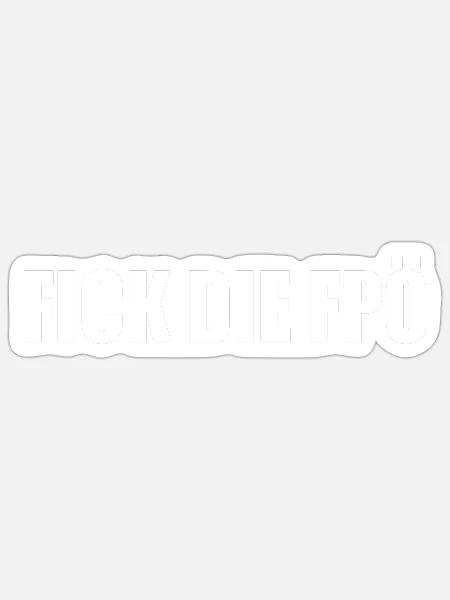 Nein zu fpö - Sticker Größe S (10 x 10 cm) - Mattweiß